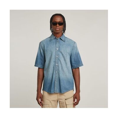 G-Star für Herren. D26229-D539-G341 Hemd Regular Denim blau (XS), Lässig, Baumwolle, Kurzarm G-Star für Herren. D26229-D539-G341 Hemd Regular Denim blau (XS), Lässig, Baumwolle, Kurzarm