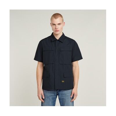 G-Star für Herren. D24290-C973-C742 R-3N Slim Überhemd navy (XL), Lässig, Baumwolle, Kurzarm, Marine G-Star für Herren. D24290-C973-C742 R-3N Slim Überhemd navy (XL), Lässig, Baumwolle, Kurzarm, Marine