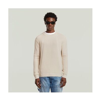 G-Star für Herren. D26781-C868-1603 Rippenstrickpullover mit beiger Struktur (XS), Lässig, Baumwolle G-Star für Herren. D26781-C868-1603 Rippenstrickpullover mit beiger Struktur (XS), Lässig, Baumwolle