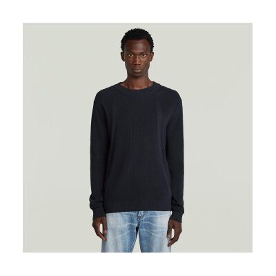 G-Star für Herren. D26781-C868-C742 Struktur navy Pullover (M), Lässig, Baumwolle, Langarm, Marine G-Star für Herren. D26781-C868-C742 Struktur navy Pullover (M), Lässig, Baumwolle, Langarm, Marine