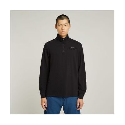 G-Star für Herren. D26619-D965-6484 Tweeter Checquard Half Zip T-shirt schwarz (S), Lässig, Bio-Baumwolle, Nachhaltig G-Star für Herren. D26619-D965-6484 Tweeter Checquard Half Zip T-shirt schwarz (S), Lässig, Bio-Baumwolle, Nachhaltig