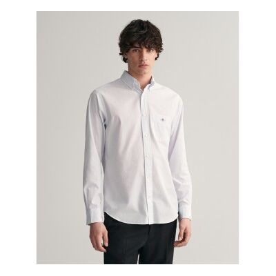 Gant für Herren. 3000140 Banker Stripe blau Regular Fit Popeline Hemd (XS), Lässig, Baumwolle, Langarm Gant für Herren. 3000140 Banker Stripe blau Regular Fit Popeline Hemd (XS), Lässig, Baumwolle, Langarm