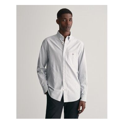 Gant für Herren. 3000230 Regular Fit Oxford Hemd in blau fein gestreift (4XL), Lässig, Baumwolle, Klassisch, Langarm Gant für Herren. 3000230 Regular Fit Oxford Hemd in blau fein gestreift (4XL), Lässig, Baumwolle, Klassisch, Langarm
