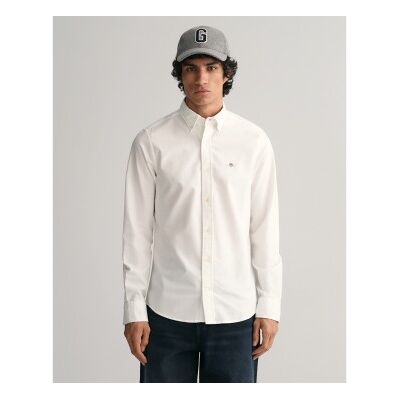 Gant für Herren. 3000202 Slim Fit Oxford Hemd weiß (S), Lässig, Baumwolle, Klassisch, Langarm Gant für Herren. 3000202 Slim Fit Oxford Hemd weiß (S), Lässig, Baumwolle, Klassisch, Langarm