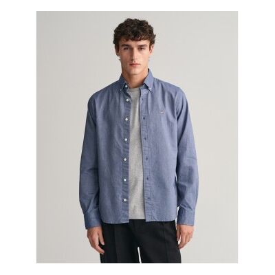 Gant für Herren. 3000202 Slim Fit Oxford Hemd blau (L), Lässig, Baumwolle, Klassisch, Langarm Gant für Herren. 3000202 Slim Fit Oxford Hemd blau (L), Lässig, Baumwolle, Klassisch, Langarm