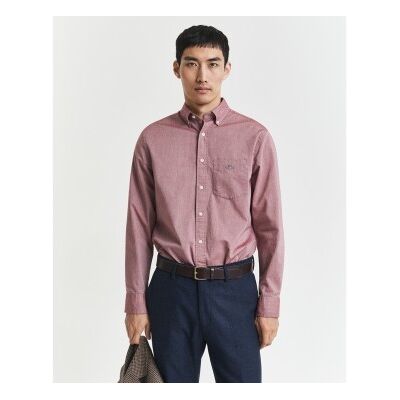 Gant für Herren. 3000100 Klassisches Hemd in Regular Fit aus rotem Popeline (XL), Lässig, Baumwolle, Langarm Gant für Herren. 3000100 Klassisches Hemd in Regular Fit aus rotem Popeline (XL), Lässig, Baumwolle, Langarm