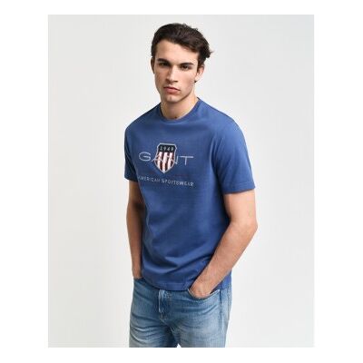 Gant für Herren. 2003199 Archiv Schild T-shirt blau (XL), Lässig, Baumwolle, Kurzarm Gant für Herren. 2003199 Archiv Schild T-shirt blau (XL), Lässig, Baumwolle, Kurzarm