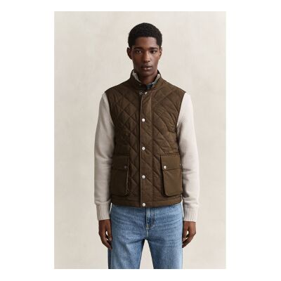 Gant für Herren. 7006640 Braune, wattierte Weste (S), Lässig, Polyester Gant für Herren. 7006640 Braune, wattierte Weste (S), Lässig, Polyester