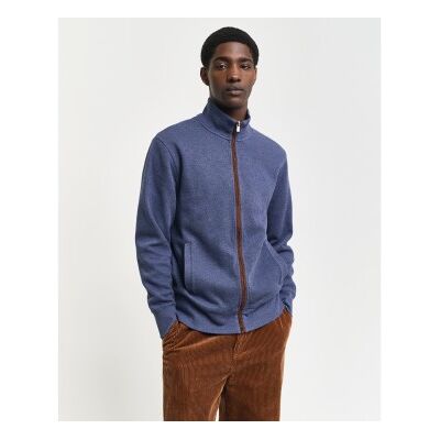 Gant für Herren. 2028042 Sacker Rib Zip Strickjacke Navy (M), Lässig, Baumwolle, Marine Gant für Herren. 2028042 Sacker Rib Zip Strickjacke Navy (M), Lässig, Baumwolle, Marine