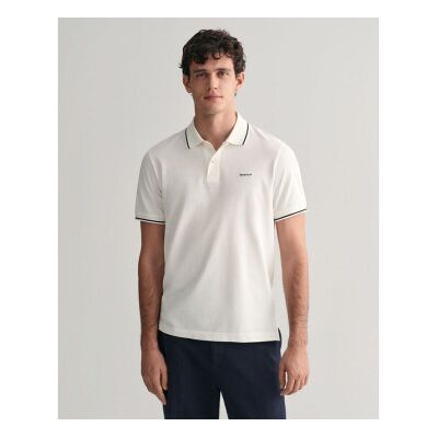 Gant für Herren. 2062034 Polo Piqué Zipfel weiß (S), Lässig, Baumwolle, Kurzarm, Nachhaltig Gant für Herren. 2062034 Polo Piqué Zipfel weiß (S), Lässig, Baumwolle, Kurzarm, Nachhaltig