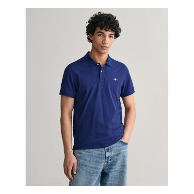 Gant für Herren. 2210 Piqué-Poloshirt Regular Fit Shield navy (M), Lässig, Baumwolle, Klassisch, Kurzarm, Marine Gant für Herren. 2210 Piqué-Poloshirt Regular Fit Shield navy (M), Lässig, Baumwolle, Klassisch, Kurzarm, Marine