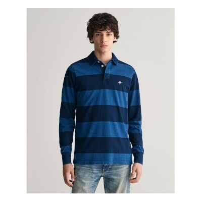 Gant für Herren. 2013069 Polo Rugger Indigo navy (S), Lässig, Baumwolle, Langarm, Marine Gant für Herren. 2013069 Polo Rugger Indigo navy (S), Lässig, Baumwolle, Langarm, Marine