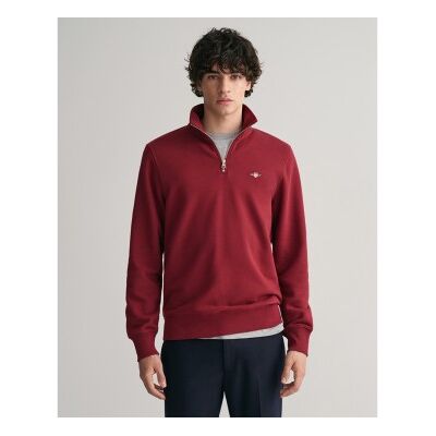 Gant für Herren. 2008005 Schild-Sweatshirt mit halbem Reißverschluss rot (S), Lässig, Kastanienbraun, Baumwolle Gant für Herren. 2008005 Schild-Sweatshirt mit halbem Reißverschluss rot (S), Lässig, Kastanienbraun, Baumwolle
