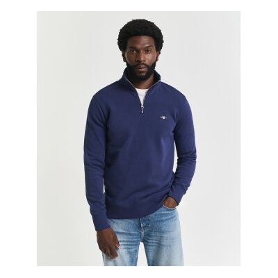 Gant für Herren. 2008005 Shield-Sweatshirt mit halbem Reißverschluss, blau (XL), Lässig, Baumwolle Gant für Herren. 2008005 Shield-Sweatshirt mit halbem Reißverschluss, blau (XL), Lässig, Baumwolle