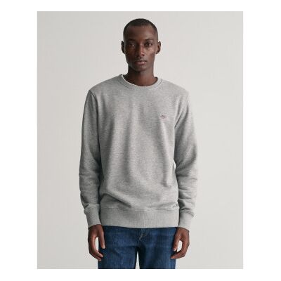 Gant für Herren. 2006065 Shield Grau Sweatshirt mit Rundhalsausschnitt (XS), Lässig, Baumwolle, Langarm Gant für Herren. 2006065 Shield Grau Sweatshirt mit Rundhalsausschnitt (XS), Lässig, Baumwolle, Langarm