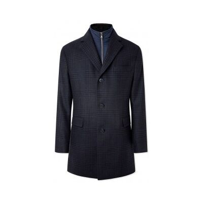 Hackett London für Herren. HM403064 Marineblauer Latzmantel (42/32), Lässig, Wolle, Langarm Hackett London für Herren. HM403064 Marineblauer Latzmantel (42/32), Lässig, Wolle, Langarm