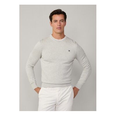 Hackett London für Herren. HM703312 Pullover aus grauem Baumwoll- und Seidenstoff (3XL), Lässig, Baumwolle Hackett London für Herren. HM703312 Pullover aus grauem Baumwoll- und Seidenstoff (3XL), Lässig, Baumwolle