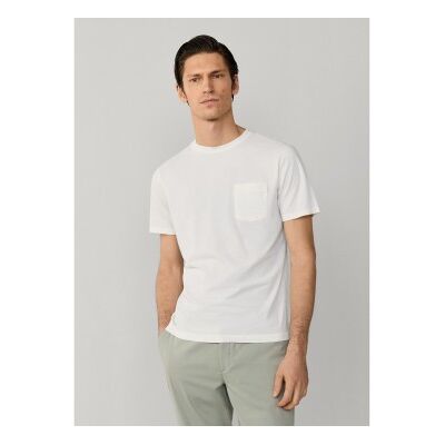 Hackett London für Herren. HM5000101 Taschen-T-Shirt weiß (XS), Lässig, Baumwolle, Kurzarm Hackett London für Herren. HM5000101 Taschen-T-Shirt weiß (XS), Lässig, Baumwolle, Kurzarm