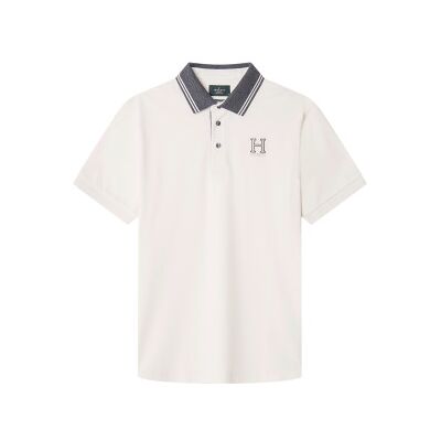 Hackett London für Herren. HM563381 Heritage Poloshirt in klassischer Passform weiß (3XL), Lässig, Baumwolle, Kurzarm Hackett London für Herren. HM563381 Heritage Poloshirt in klassischer Passform weiß (3XL), Lässig, Baumwolle, Kurzarm