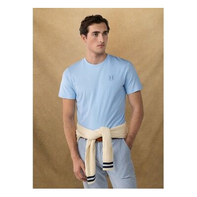Hackett London für Herren. HM5000077 Heritage H T-shirt blau (3XL), Lässig, Baumwolle, Kurzarm Hackett London für Herren. HM5000077 Heritage H T-shirt blau (3XL), Lässig, Baumwolle, Kurzarm