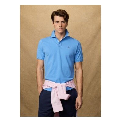 Hackett London für Herren. HM5600136 Heritage Tipped Poloshirt blau (S), Lässig, Baumwolle, Kurzarm Hackett London für Herren. HM5600136 Heritage Tipped Poloshirt blau (S), Lässig, Baumwolle, Kurzarm