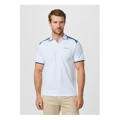 Hackett London für Herren. HM5600123 HS Colour Block Poloshirt weiß (M), Lässig, Baumwolle, Kurzarm Hackett London für Herren. HM5600123 HS Colour Block Poloshirt weiß (M), Lässig, Baumwolle, Kurzarm