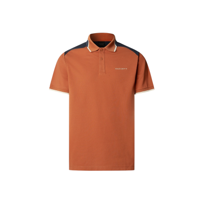Hackett London für Herren. HM5600123 Poloshirt Colour Block orange (L), Lässig, Baumwolle, Kurzarm Hackett London für Herren. HM5600123 Poloshirt Colour Block orange (L), Lässig, Baumwolle, Kurzarm