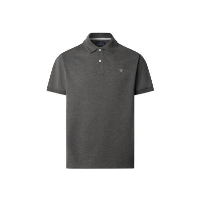 Hackett London für Herren. HM5600089 Polo Jacquard Kragen grau (XXL), Lässig, Baumwolle, Kurzarm Hackett London für Herren. HM5600089 Polo Jacquard Kragen grau (XXL), Lässig, Baumwolle, Kurzarm