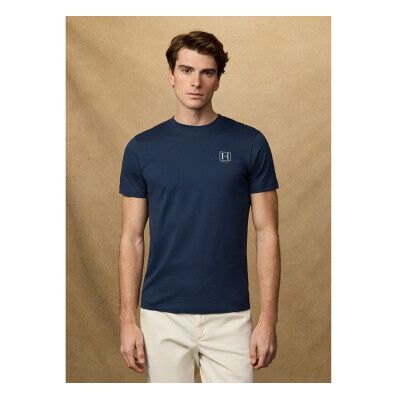 Hackett London für Herren. HM5000077 T-shirt Small Logo navy (S), Lässig, Baumwolle, Kurzarm, Marine Hackett London für Herren. HM5000077 T-shirt Small Logo navy (S), Lässig, Baumwolle, Kurzarm, Marine