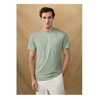 Hackett London für Herren. HM5000077 T-shirt Small Logo grün (XXL), Lässig, Baumwolle, Kurzarm Hackett London für Herren. HM5000077 T-shirt Small Logo grün (XXL), Lässig, Baumwolle, Kurzarm