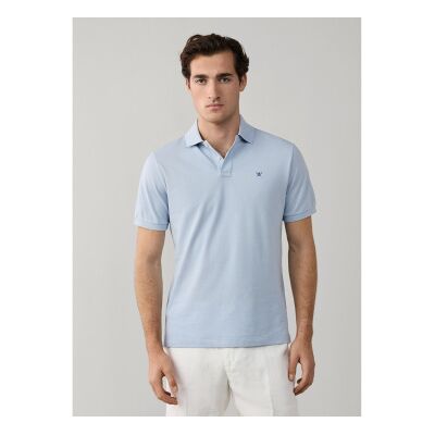 Hackett London für Herren. HM5600169 Polo Classic Fit Logo blau (M), Lässig, Baumwolle, Kurzarm Hackett London für Herren. HM5600169 Polo Classic Fit Logo blau (M), Lässig, Baumwolle, Kurzarm