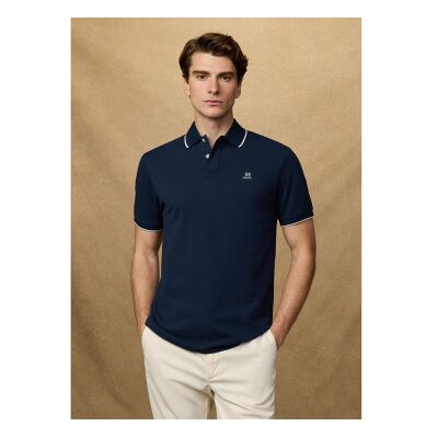 Hackett London für Herren. HM5600136 Polohemd Heritage Fit Classic navy (L), Lässig, Baumwolle, Kurzarm, Marine Hackett London für Herren. HM5600136 Polohemd Heritage Fit Classic navy (L), Lässig, Baumwolle, Kurzarm, Marine