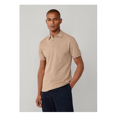 Hackett London für Herren. HM5600093 Schmal geschnittenes Piqué-Poloshirt beige (XL), Lässig, Baumwolle, Kurzarm Hackett London für Herren. HM5600093 Schmal geschnittenes Piqué-Poloshirt beige (XL), Lässig, Baumwolle, Kurzarm