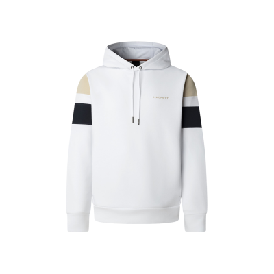 Hackett London für Herren. HM5800083 Weißes Resort-Kapuzen-Sweatshirt (XL), Lässig, Baumwolle Hackett London für Herren. HM5800083 Weißes Resort-Kapuzen-Sweatshirt (XL), Lässig, Baumwolle