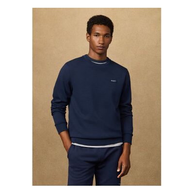 Hackett London für Herren. HM5800089 Sweatshirt mit Rundhalsausschnitt und marineblauem Logo (XL), Lässig, Baumwolle Hackett London für Herren. HM5800089 Sweatshirt mit Rundhalsausschnitt und marineblauem Logo (XL), Lässig, Baumwolle