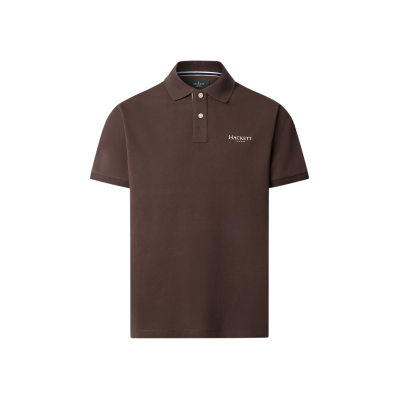 Hackett London für Herren. HM5600091 Heritage Ess Poloshirt braun (L), Lässig, Baumwolle, Kurzarm Hackett London für Herren. HM5600091 Heritage Ess Poloshirt braun (L), Lässig, Baumwolle, Kurzarm