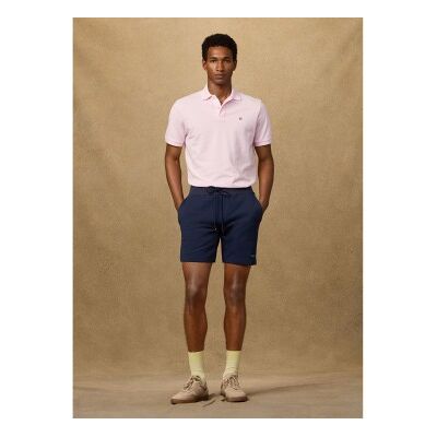 Hackett London für Herren. HM5800078 Fleeceshorts mit marineblauem Logo (XXL), Lässig, Baumwolle Hackett London für Herren. HM5800078 Fleeceshorts mit marineblauem Logo (XXL), Lässig, Baumwolle