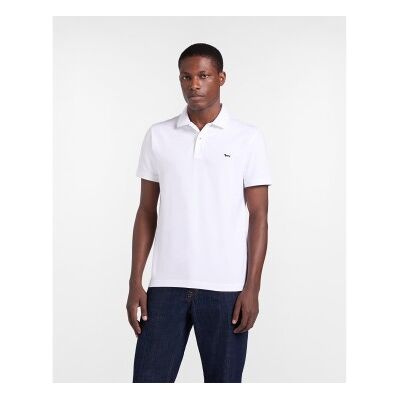 Harmont & Blaine für Herren. LRQ033020862 Weißes Basic-Poloshirt aus Stretch-Piqué (XXL), Lässig, Baumwolle, Kurzarm Harmont & Blaine für Herren. LRQ033020862 Weißes Basic-Poloshirt aus Stretch-Piqué (XXL), Lässig, Baumwolle, Kurzarm