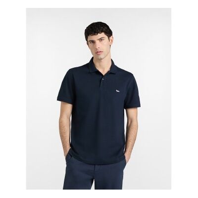 Harmont & Blaine für Herren. LRQ033020862 Basic Marineblaues Stretch-Pique-Poloshirt (M), Lässig, Baumwolle, Kurzarm Harmont & Blaine für Herren. LRQ033020862 Basic Marineblaues Stretch-Pique-Poloshirt (M), Lässig, Baumwolle, Kurzarm