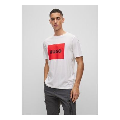 HUGO für Herren. 50467952 T-shirt Dulive weiß (XXL), Lässig, Baumwolle, Kurzarm, Nachhaltig HUGO für Herren. 50467952 T-shirt Dulive weiß (XXL), Lässig, Baumwolle, Kurzarm, Nachhaltig