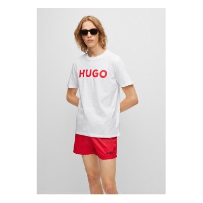 HUGO für Herren. 50467556 T-Shirt Dulivio weiß (S), Lässig, Baumwolle, Kurzarm, Nachhaltig HUGO für Herren. 50467556 T-Shirt Dulivio weiß (S), Lässig, Baumwolle, Kurzarm, Nachhaltig