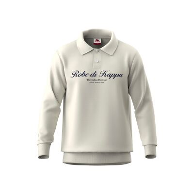 Robe di Kappa für Herren. 631373W Lässiges weißes Logo-Poloshirt (S), Baumwolle, Langarm Robe di Kappa für Herren. 631373W Lässiges weißes Logo-Poloshirt (S), Baumwolle, Langarm