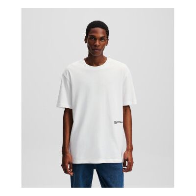 Karl Lagerfeld für Herren. A1M17113 T-shirt weiß illustration (S), Lässig, Kurzarm, Bio-Baumwolle, Nachhaltig Karl Lagerfeld für Herren. A1M17113 T-shirt weiß illustration (S), Lässig, Kurzarm, Bio-Baumwolle, Nachhaltig