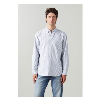 Levi's für Herren. A7210-0023 Echtes blaues Button-Down-Hemd (XS), Lässig, Baumwolle, Langarm Levi's für Herren. A7210-0023 Echtes blaues Button-Down-Hemd (XS), Lässig, Baumwolle, Langarm