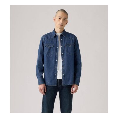 Levi's für Herren. 85744-0041 Western Barstow Standardhemd blau (S), Lässig, Langarm, Bio-Baumwolle, Nachhaltig Levi's für Herren. 85744-0041 Western Barstow Standardhemd blau (S), Lässig, Langarm, Bio-Baumwolle, Nachhaltig