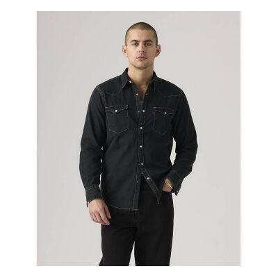 Levi's für Herren. 85744-0114 Barstow Standard Fit Westernhemd schwarz (S), Lässig, Baumwolle, Langarm Levi's für Herren. 85744-0114 Barstow Standard Fit Westernhemd schwarz (S), Lässig, Baumwolle, Langarm