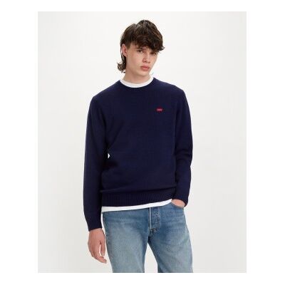 Levi's für Herren. A4320-0001 Original Housemark Pullover navy (L), Lässig, Wolle, Langarm, Marine Levi's für Herren. A4320-0001 Original Housemark Pullover navy (L), Lässig, Wolle, Langarm, Marine