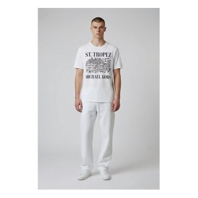 Michael Kors für Herren. MS6520K97J T-Shirt Tropez weiß (XS), Lässig, Baumwolle, Kurzarm Michael Kors für Herren. MS6520K97J T-Shirt Tropez weiß (XS), Lässig, Baumwolle, Kurzarm