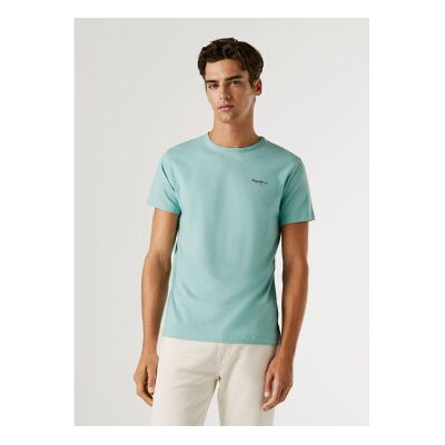 Pepe Jeans für Herren. PM5010180 Original Basic-T-Shirt 3N blau (S), Lässig, Baumwolle, Kurzarm Pepe Jeans für Herren. PM5010180 Original Basic-T-Shirt 3N blau (S), Lässig, Baumwolle, Kurzarm