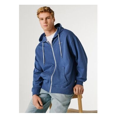 Pepe Jeans für Herren. PM5800156 Sweatshirt Geo Zip blau (XL), Lässig, Baumwolle Pepe Jeans für Herren. PM5800156 Sweatshirt Geo Zip blau (XL), Lässig, Baumwolle